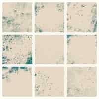 Gratis vector beige grunge verontruste textuurreeks