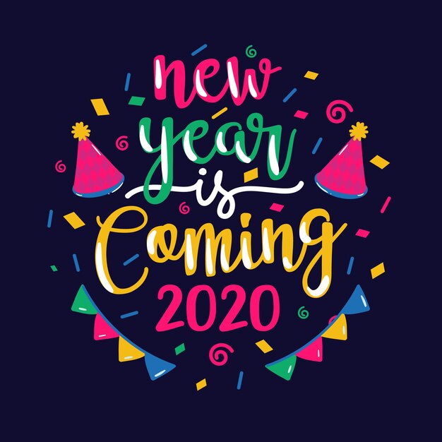 Belettering gelukkig nieuwjaar 2020