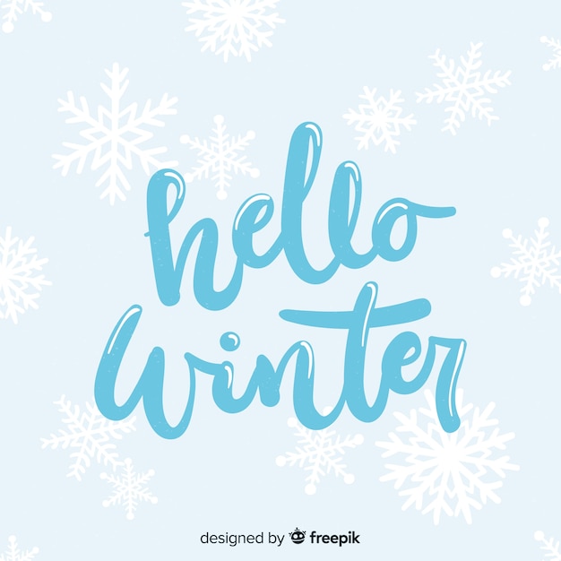 Belettering hallo winter