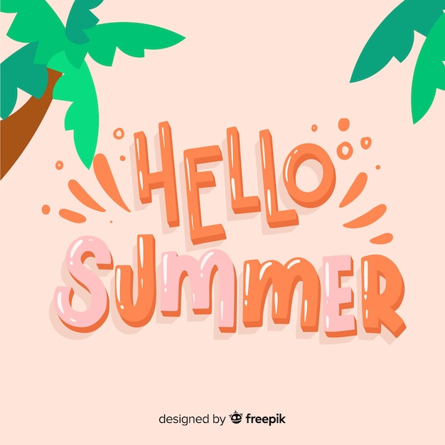 Belettering hallo zomer