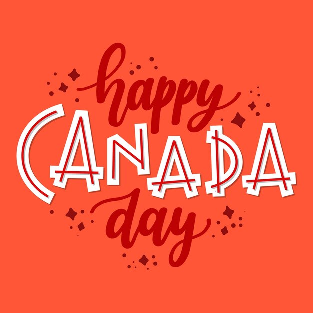 Belettering met Happy Canada Day