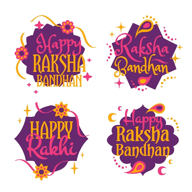 Belettering raksha bandhan badges