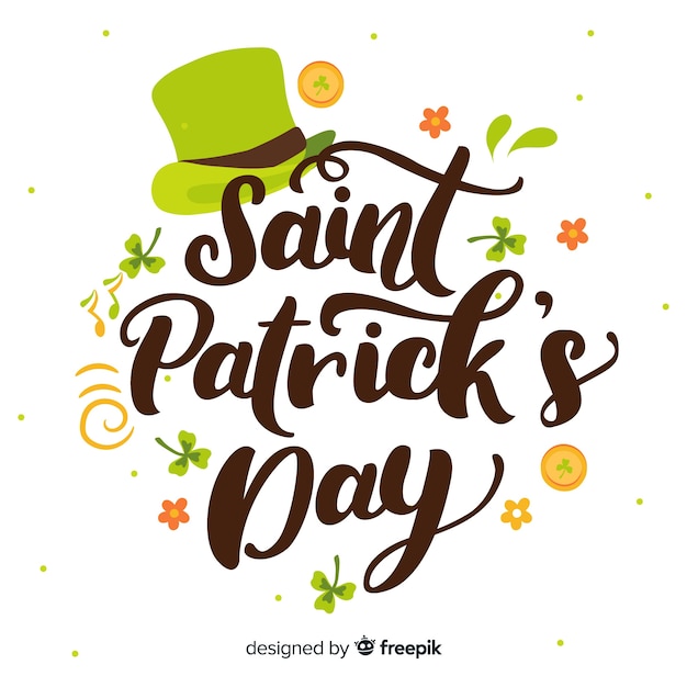 Gratis vector belettering st. patrick's dag