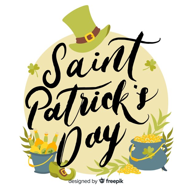 Gratis vector belettering st. patrick's dag