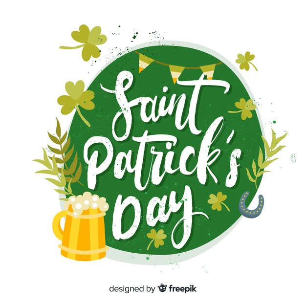 Belettering st. Patrick&#39;s dag