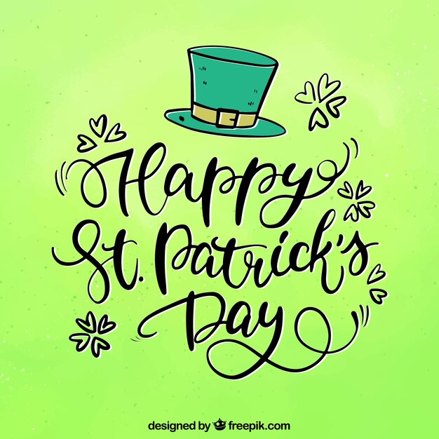 Belettering st. patrick&#39;s day achtergrond