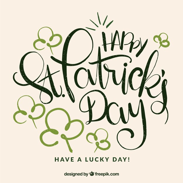 Belettering st. patrick&#39;s day achtergrond