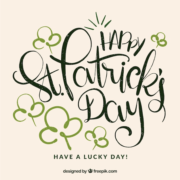 Belettering st. patrick&#39;s day achtergrond