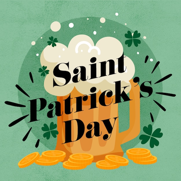 Gratis vector belettering st patricks dag concept