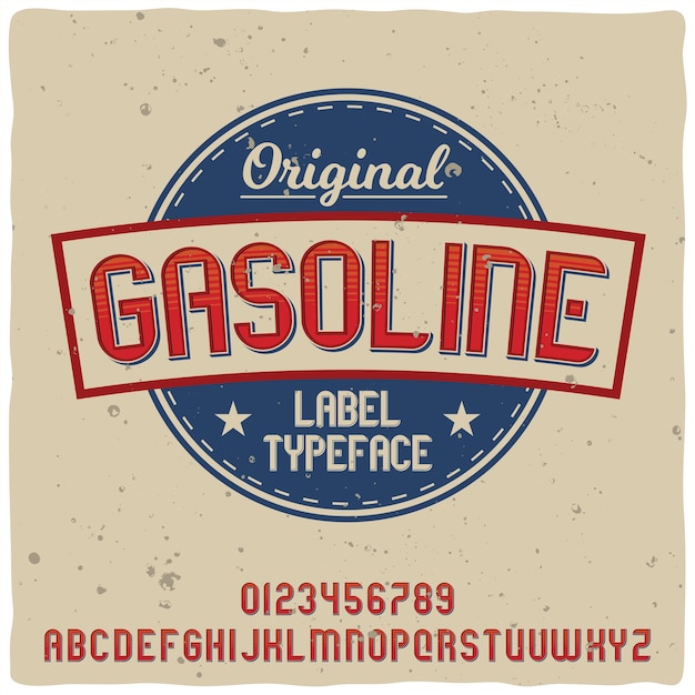 Benzine lettertype