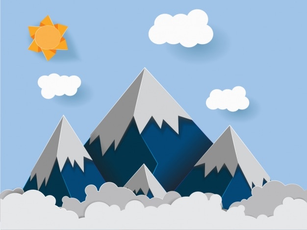 Gratis Vector bergen achtergrond ontwerp
