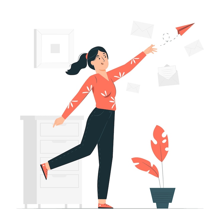 Gratis Vector bericht verzonden concept illustratie