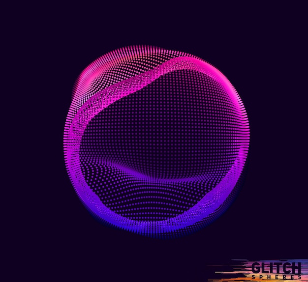 Gratis vector beschadigde violette puntbol