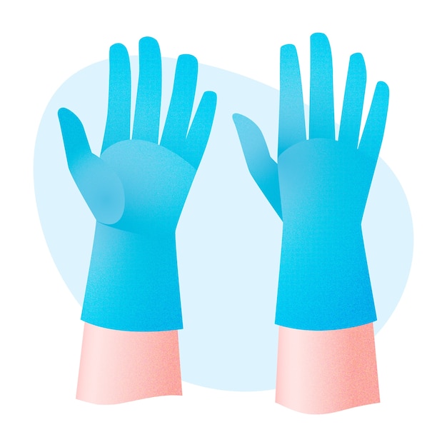 Gratis vector beschermende handschoenen concept