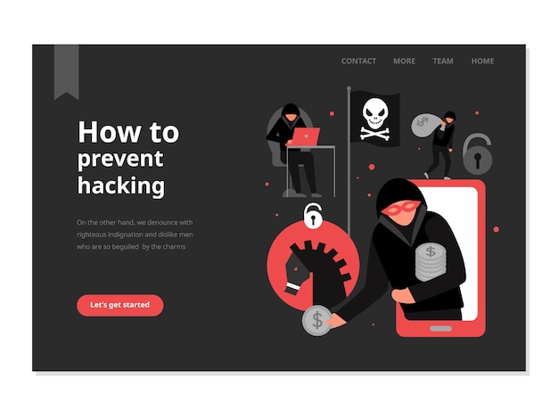 Gratis vector bescherming tegen aanvallen van hackers