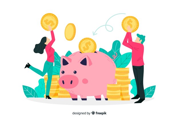Besparing geld concept achtergrond