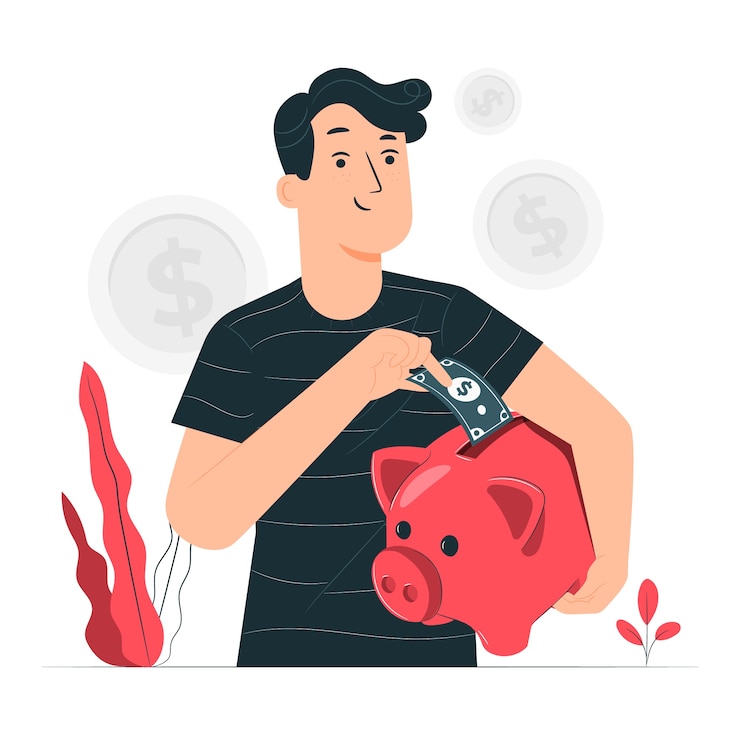 Gratis Vector besparingen concept illustratie
