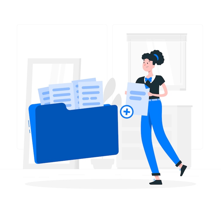 Gratis Vector bestanden concept illustratie toevoegen