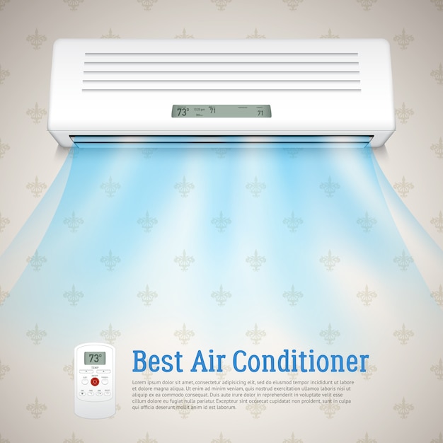 Gratis vector beste airconditioner illustratie