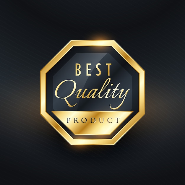 beste kwaliteit product gouden label en badge ontwerp