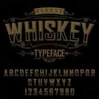 Gratis vector beste whisky lettertype poster