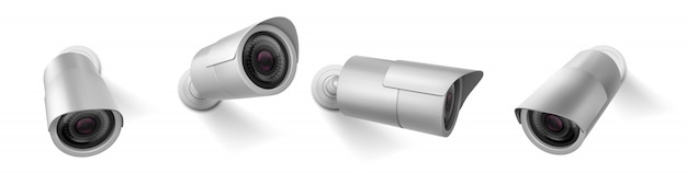 Gratis vector beveiligingscamera, cctv videocamera draadloze apparatuur