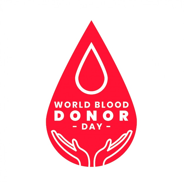 Gratis vector bewaar bloedconcept voor wereldbloeddonordag