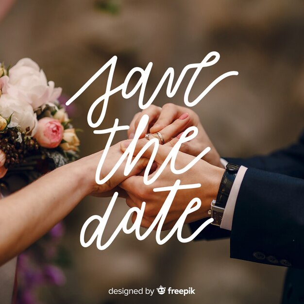 Bewaar de datum letters met foto