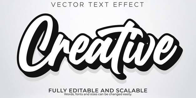 Bewerkbaar teksteffect modern, 3D-creatief en minimale letterstijl