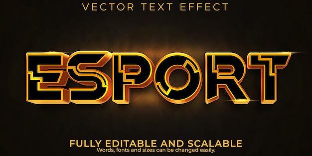 Bewerkbare teksteffect gamer, 3D esport en stream-lettertypestijl