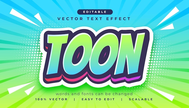bewerkbare toon tekst effect lettering sjabloon
