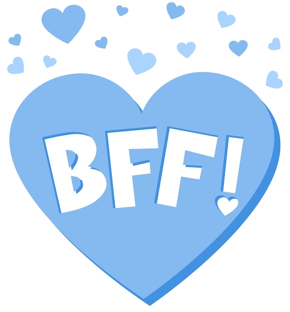 Gratis vector bff of beste vriend voor altijd belettering op witte achtergrond