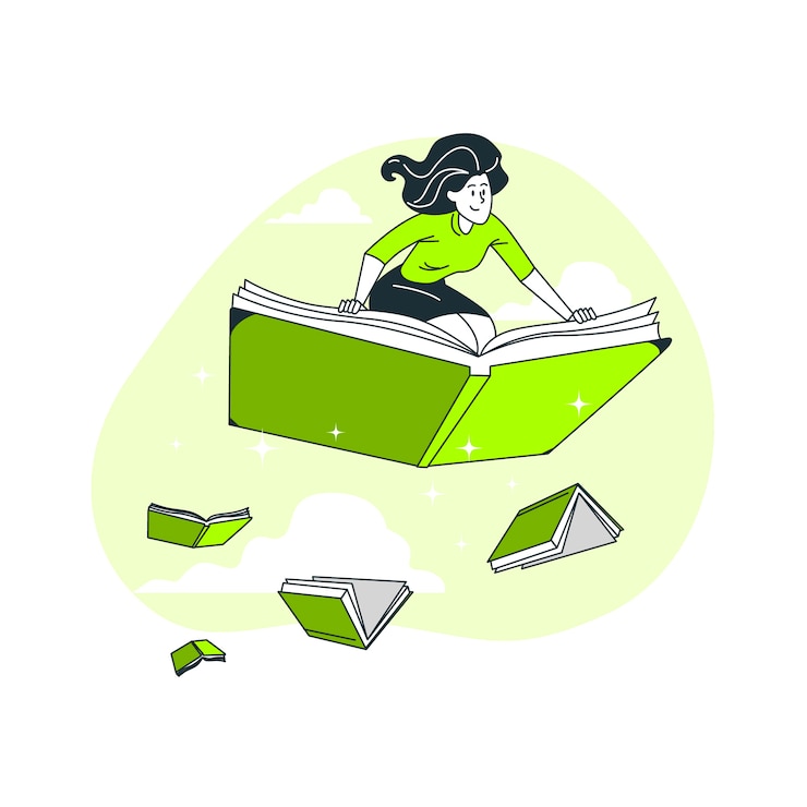 Gratis Vector bibliofiele concept illustratie