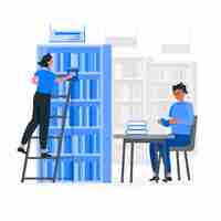 Gratis vector bibliotheek concept illustratie