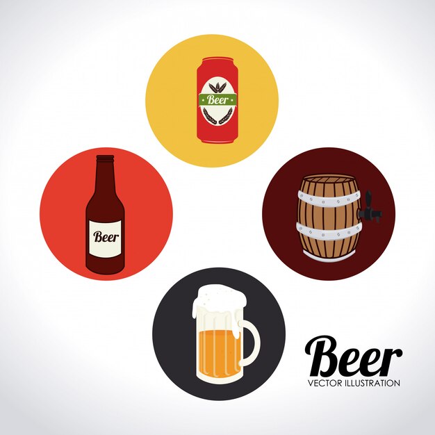 Bier ontwerp illustratie