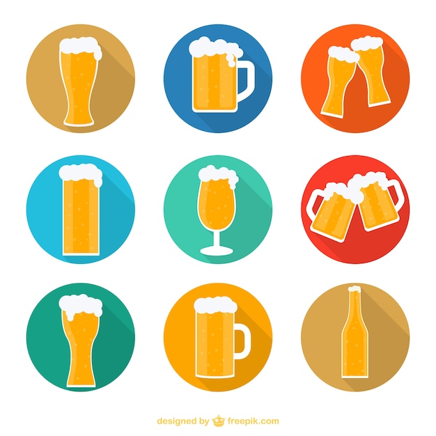 Gratis vector bier pictogrammen