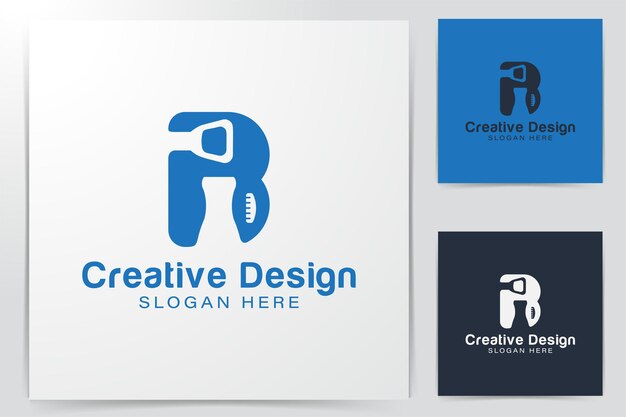 Bierdoppen open tools logo Ideeën. Inspiratie logo ontwerp. Sjabloon vectorillustratie. Geïsoleerd Op Witte Achtergrond
