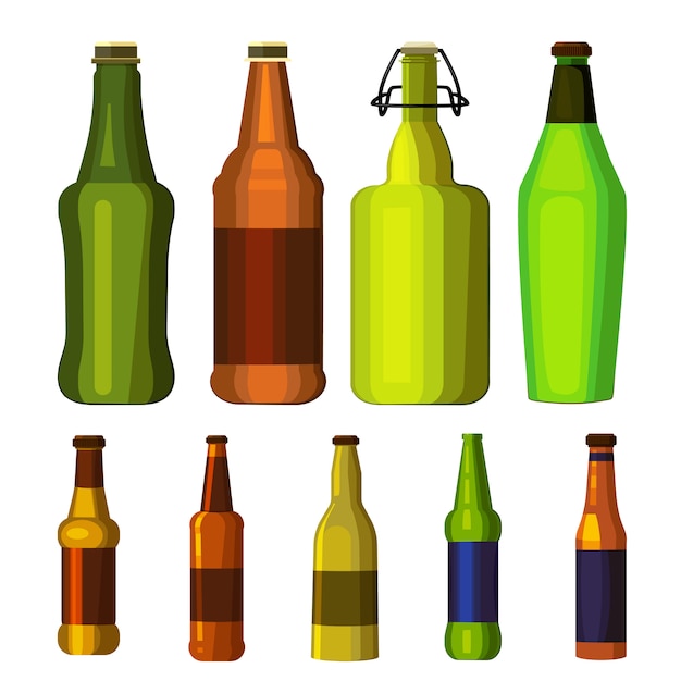 Gratis vector bierflessen ingesteld