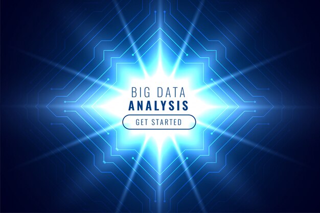 Big data-analyse technologie gloeiend achtergrondontwerp