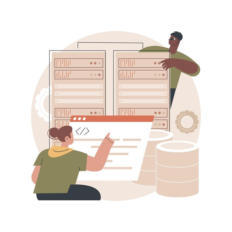 Gratis Vector big data baan concept illustratie