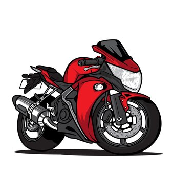 Bigbike sport motorfiets cartoonm