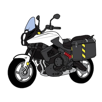 Bigbike touring motorfiets cartoon