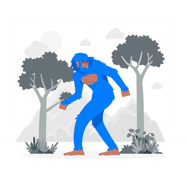 Gratis vector bigfoot concept illustratie