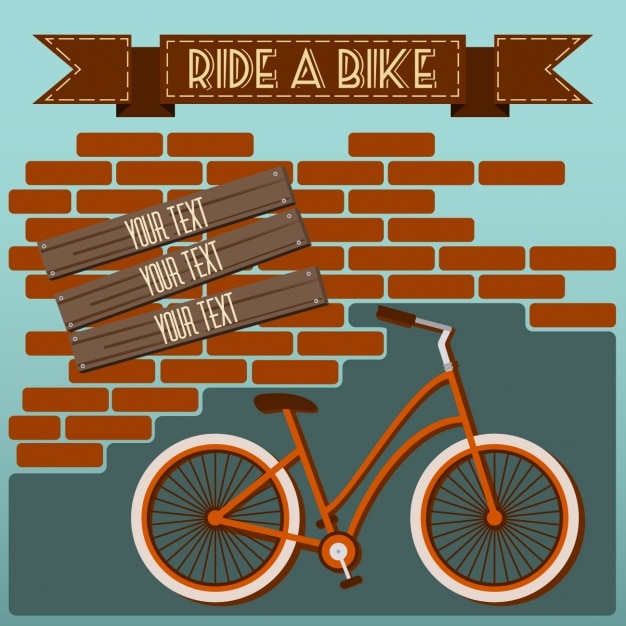 Gratis vector bike achtergrond ontwerp