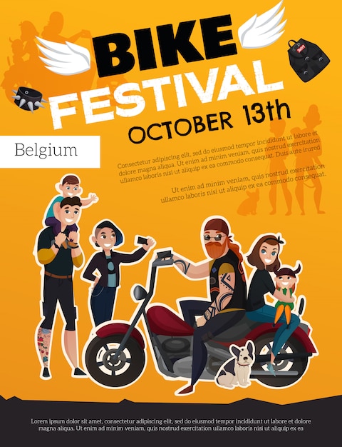 Bike festival subcultures poster