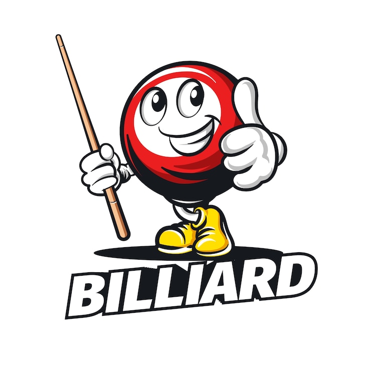 Gratis Vector biljart logo ontwerpsjabloon