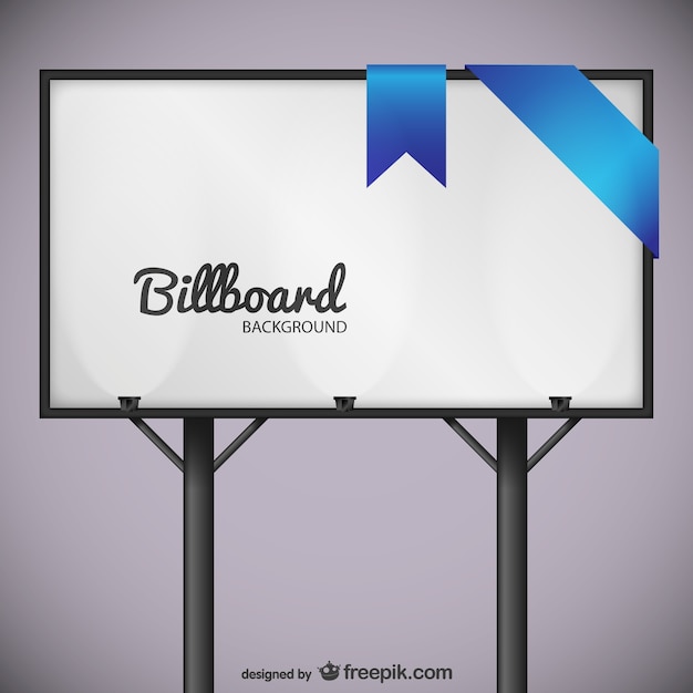 Billboard met blauwe kant