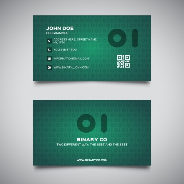 Gratis vector binair corporate business card template