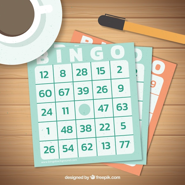 Gratis vector bingo stembriefje achtergrond