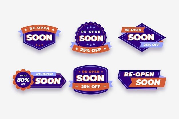 Binnenkort heropend badges collectie